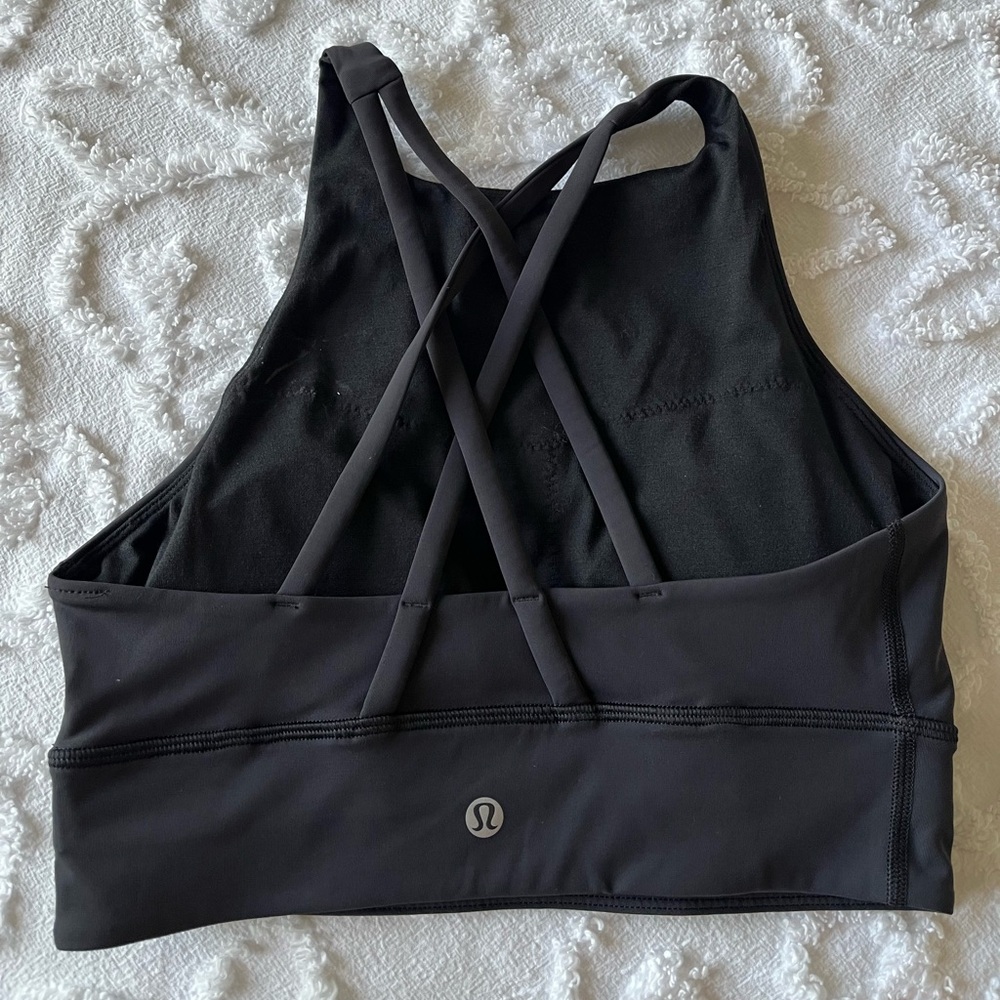 Lululemon Energy Bra High Neck Long Line Tough sz 6